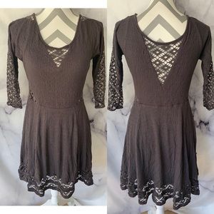 Free people mauve purple dress Sz S Vneck